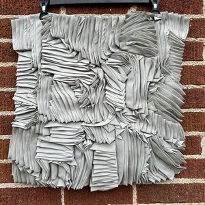 West Elm 100% Cotton 20 In X 20 inch Ruffle Detail Decorative Throw Pillow Cover